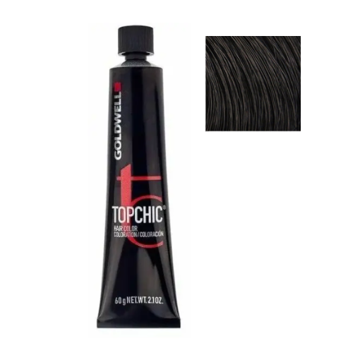 Стойкая профессиональная краска для волос - Goldwell Topchic Hair Color Coloration 4NN (Cредне-коричневый экстра)
